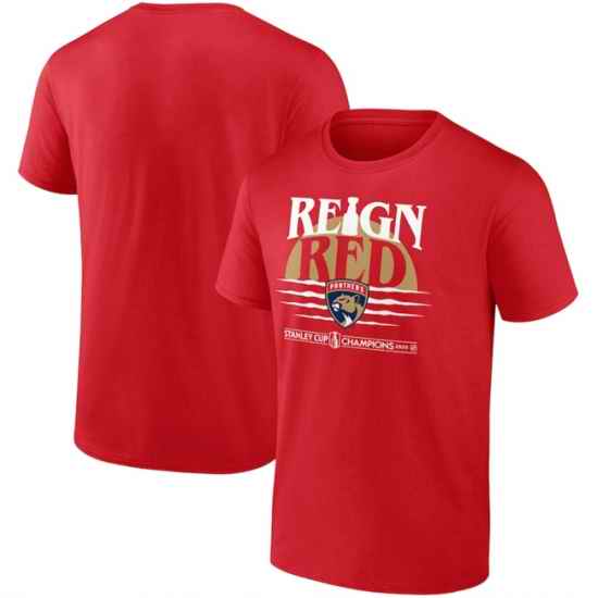 Men Florida Panthers Red 2025 Stanley Cup Champions Hometown DNA T Shirt